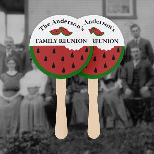 Watermelon Summer Family Reunion Hand Fan