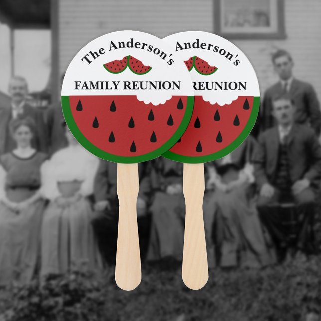 Watermelon Summer Family Reunion Hand Fan (Creator Uploaded)