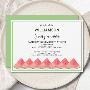 Watermelon Summer Family Reunion Invitation