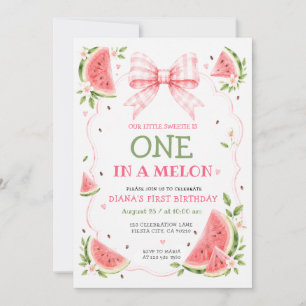 Watermelon Summer First Birthday Invitation