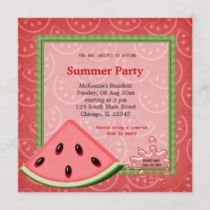 Watermelon Summer Party Invitation