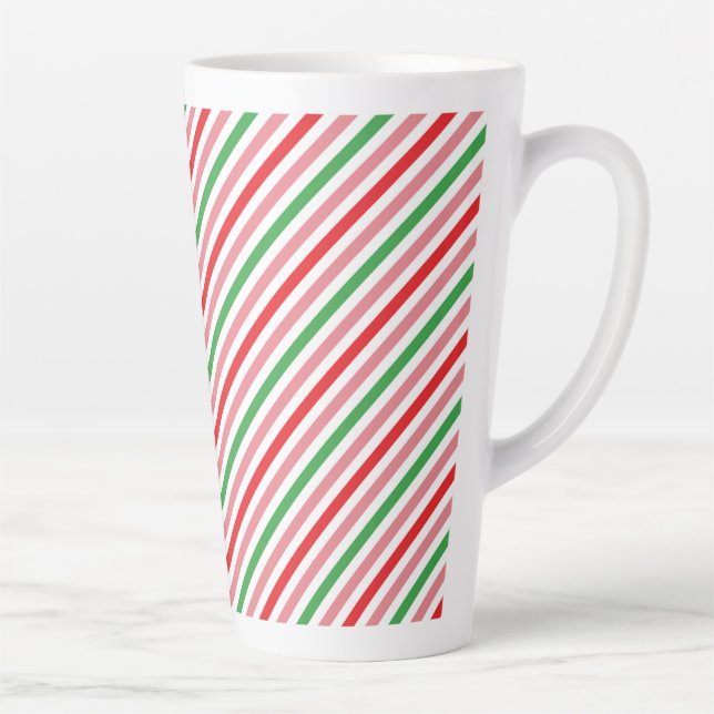 Watermelon Summer Stripes Pattern-56206 Latte Mug (Right)