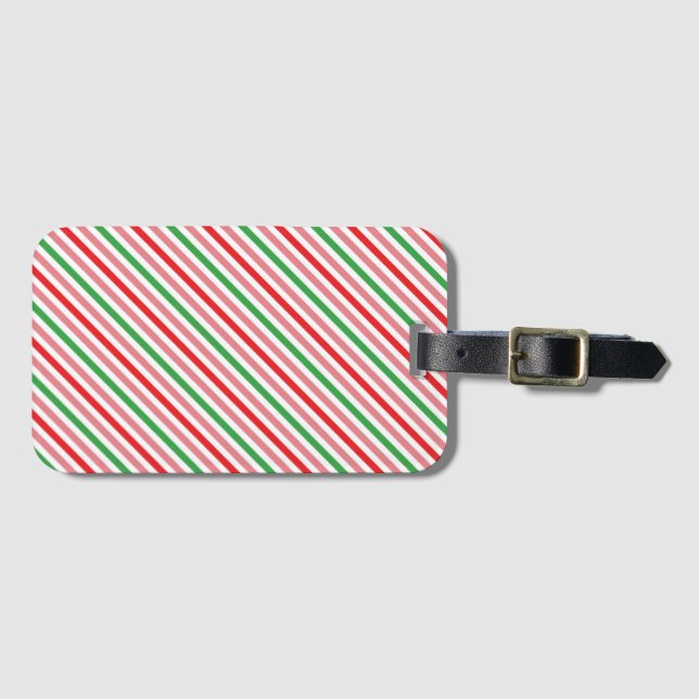 Watermelon Summer Stripes Pattern-56206 Luggage Tag (Front Horizontal)