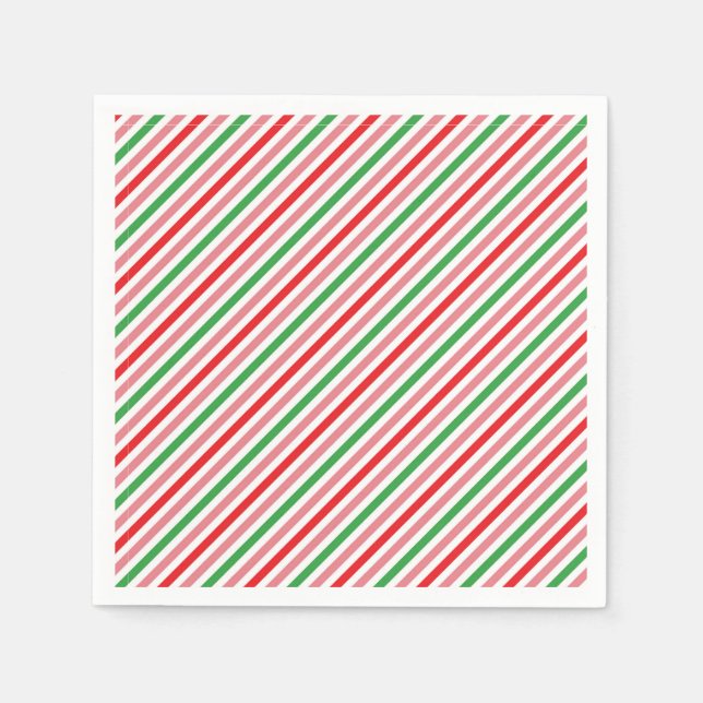 Watermelon Summer Stripes Pattern-56206 Napkin (Front)
