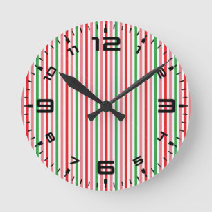 Watermelon Summer Stripes Pattern-56206 Round Clock