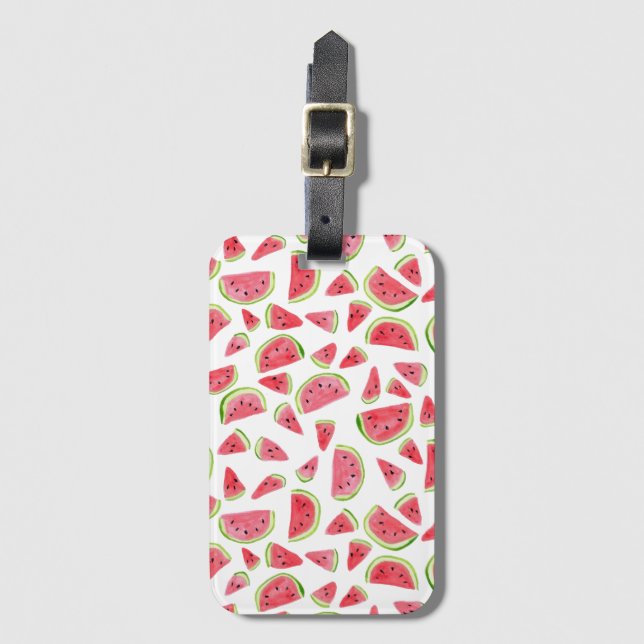 Watermelon Summer Vacation Luggage Tag (Front Vertical)