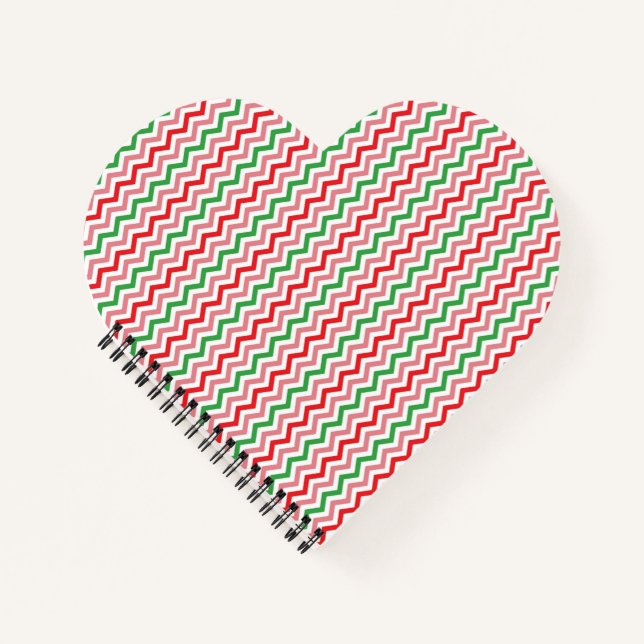 Watermelon Summer Zigzag Stripes Pattern-56209 Notebook (Front)