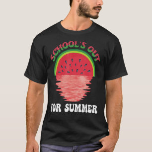 Watermelon Sunset End School Teacher Schools Out S T-Shirt