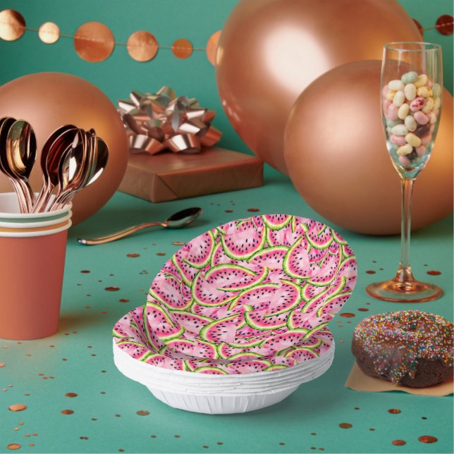 Watermelon Surprise Paper Bowls Plate (Multi)