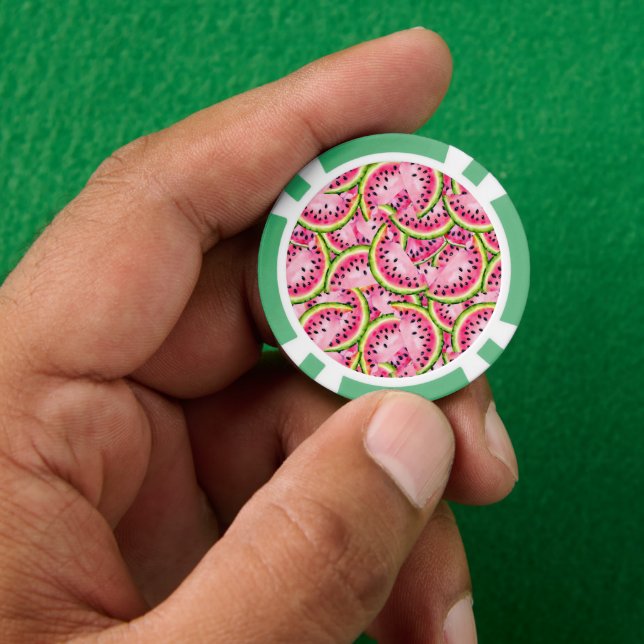 Watermelon Surprise Poker Chips (Hand)