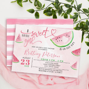 Watermelon Sweet Girl Baby Shower Invitation
