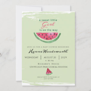 Watermelon Sweet Girl Summer Baby Shower  Invitation