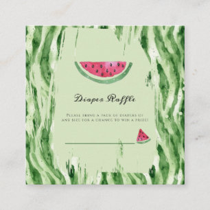 Watermelon Sweet Girl Summer Diaper Raffle Enclosure Card
