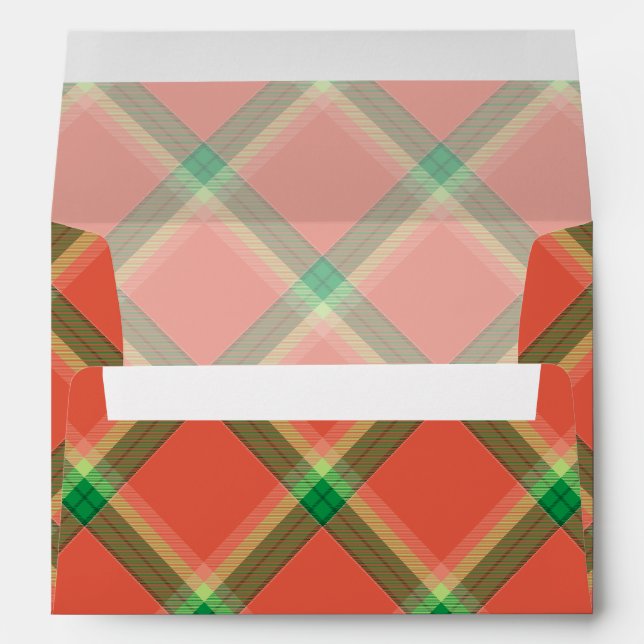 Watermelon Tartan Envelope (Back (Bottom))