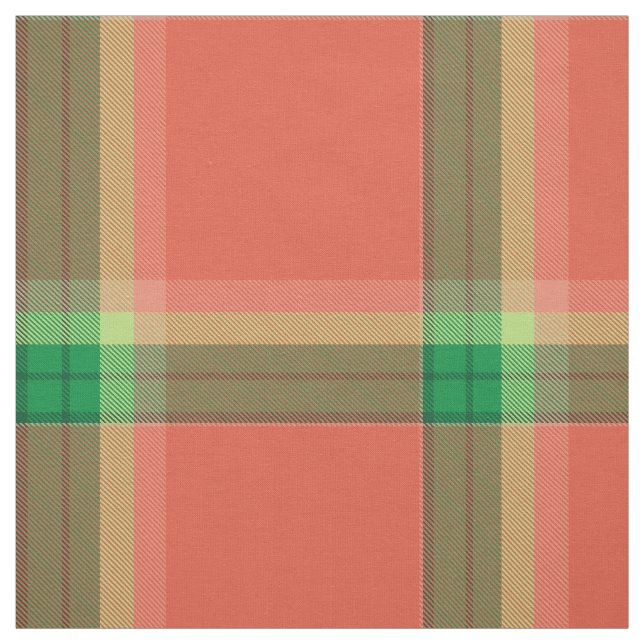 Watermelon Tartan Fabric (Swatch)