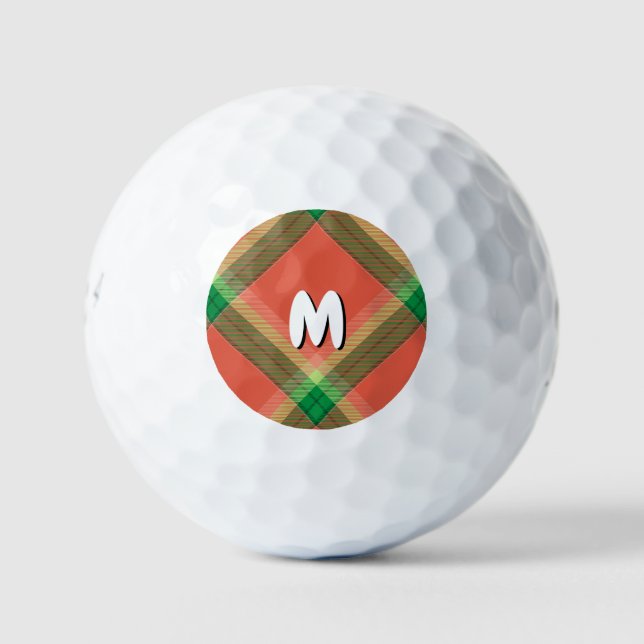 Watermelon Tartan Golf Balls (Front)