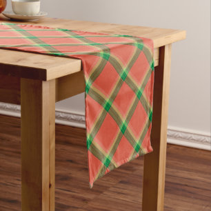 Watermelon Tartan Table Runner