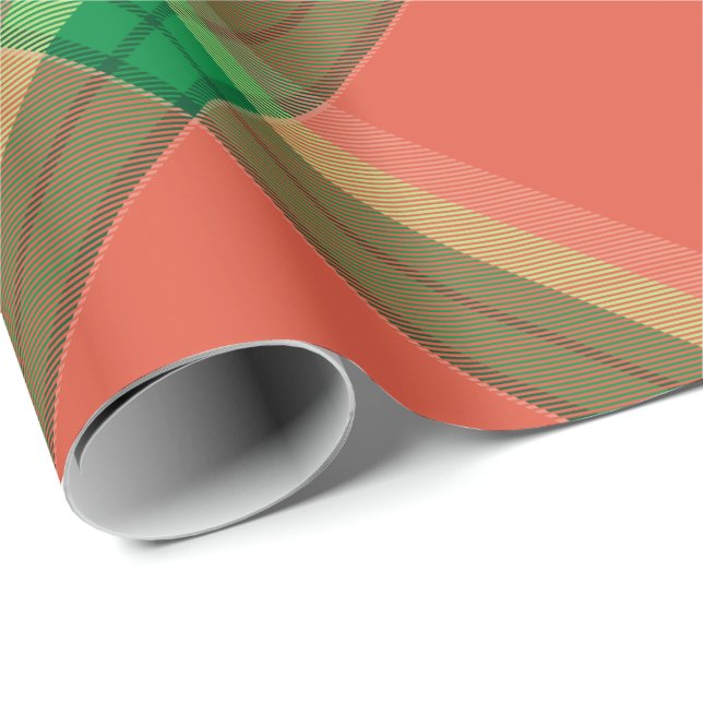 Watermelon Tartan Wrapping Paper (Roll Corner)