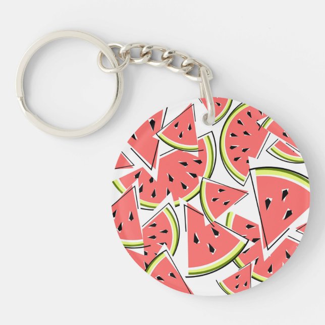 Watermelon Text double-sided Key Ring (Front)