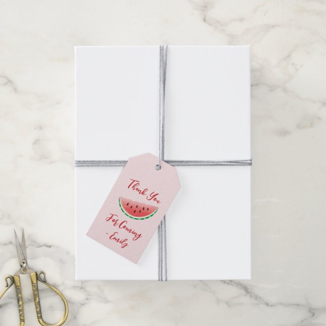 Watermelon Thank You Gift Tags (With Twine)