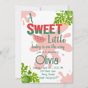 Watermelon Theme baby Shower Invitation