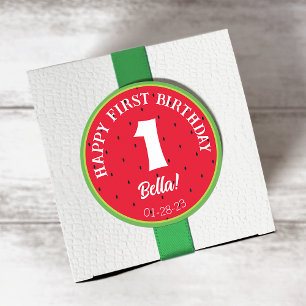 Watermelon Theme Birthday Sticker