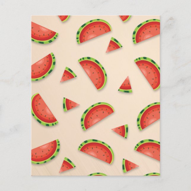 Watermelon Theme Scrapbook Paper (Front)