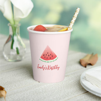 Watermelon Themed Party Paper Cups