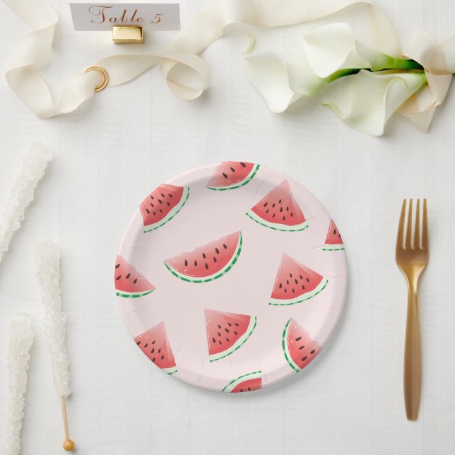Watermelon Themed Party Paper Plates (Wedding)