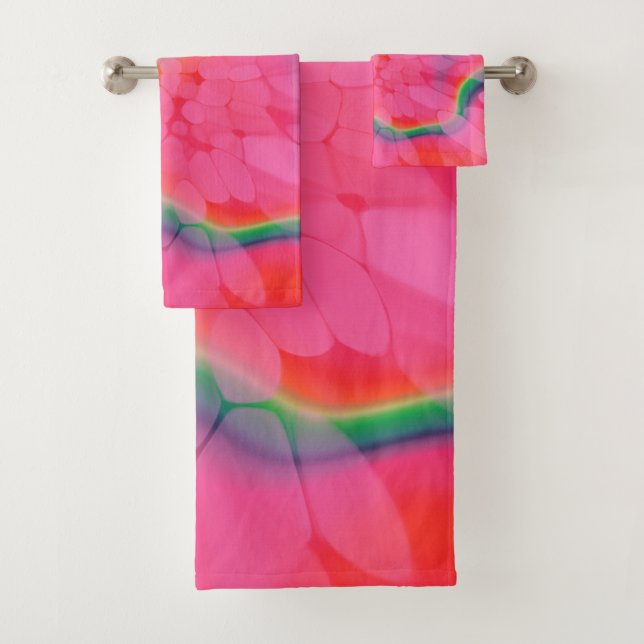Watermelon Tie Dye Bath Towel Set (Insitu)