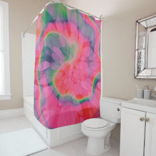 Watermelon Tie Dye Shower Curtain