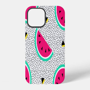 Watermelon triangles: retro summer texture. iPhone 12 case