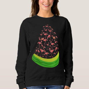Watermelon Tropical Animal Bird Exotic Pink Flamin Sweatshirt