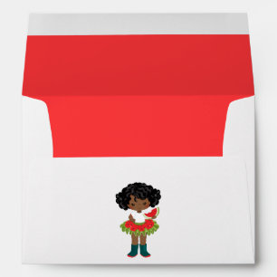 Watermelon Tutu American Black Girl Envelope