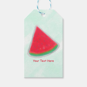 Watermelon Watercolor Birthday Party Custom Favour Gift Tags