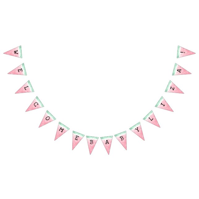 Watermelon Watercolor Bunting (All)