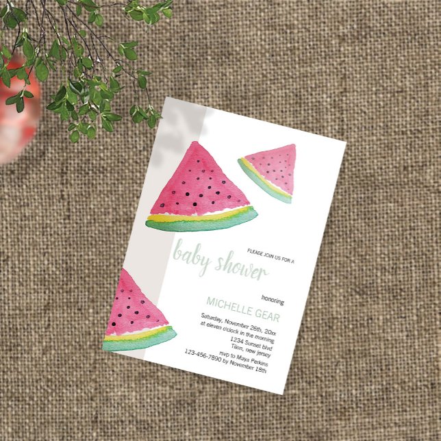 Watermelon Watercolor Illustration Invitation (Creator Uploaded)