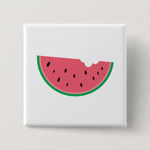 Watermelon Watermelons Fruit Sweet Health Fresh 15 Cm Square Badge