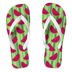 Watermelon Wedges Pattern Jandals
