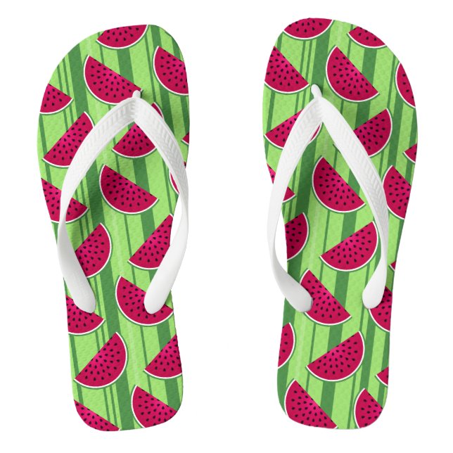 Watermelon Wedges Pattern Jandals (Footbed)