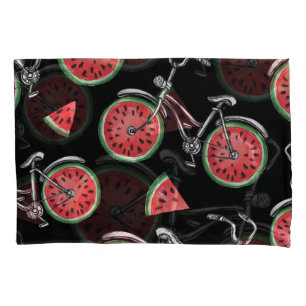 Watermelon wheel bicycles, summer pattern. pillowcase