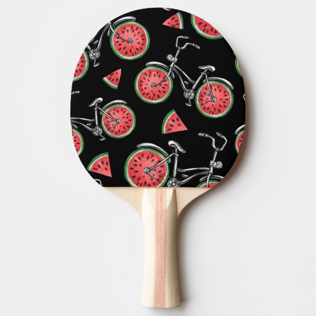 Watermelon wheel bicycles, summer pattern. ping pong paddle (Front)