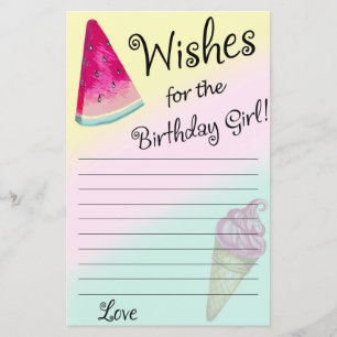 Watermelon Wishes for the birthday girl game