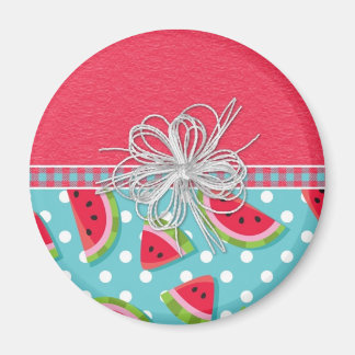 Watermelon with Bow Magnet