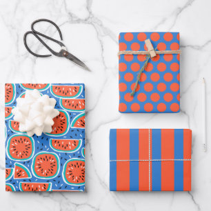 Watermelon Wrapping Paper Set of 3