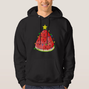 Watermelon Xmas Tree Beach Summer Christmas in Jul Hoodie