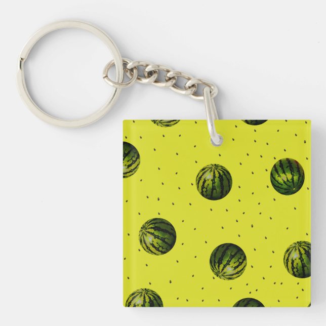 watermelon yellow with seeds key ring (Front)