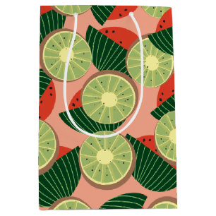 Watermelons and kiwis medium gift bag