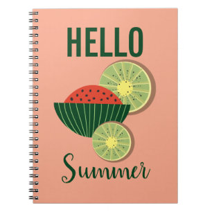 Watermelons and kiwis notebook