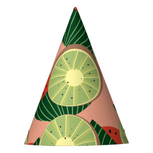 Watermelons and kiwis party hat